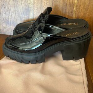 STUART WEITZMAN Patent Leather Mules